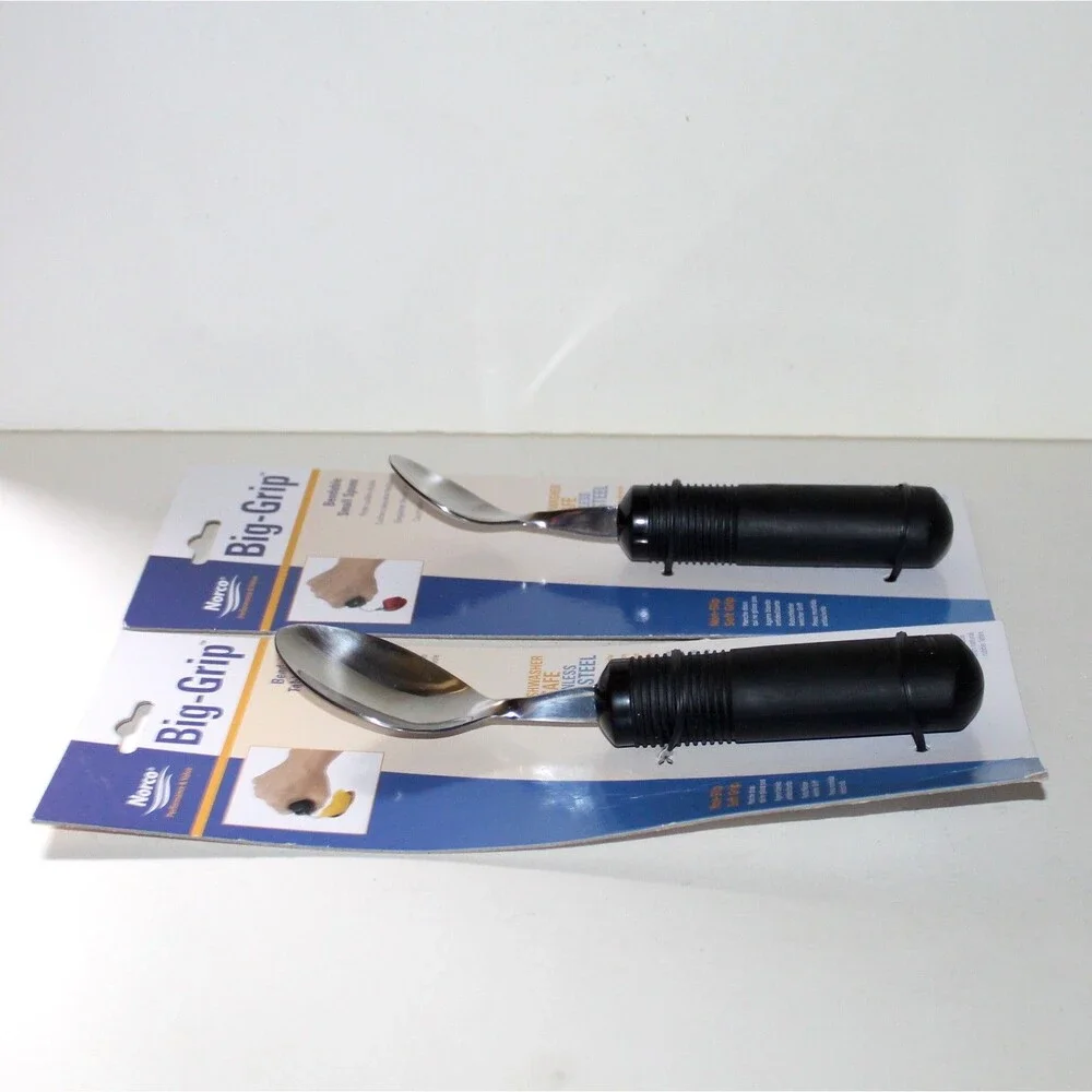 Big Grip Bendable Spoon lot 2 Norco Tablespoon + Small Parkinson’s Arthritis